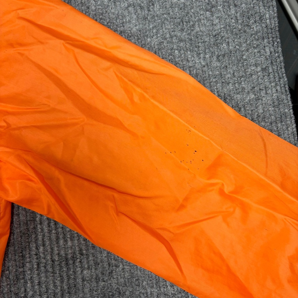 Vintage Harley Davidson Champion Windbreaker Jacket Orange White Racing Mens XL - Picture 8 of 11